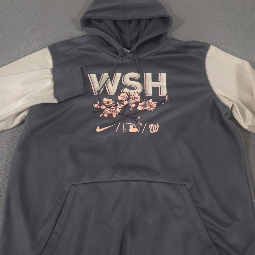 Nike Hoodie Mens XL Grey City Connect Authentic Collection Therma Washington